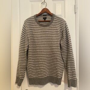 J.Crew Wool/Alpaca Blend Striped Crewneck Sweater